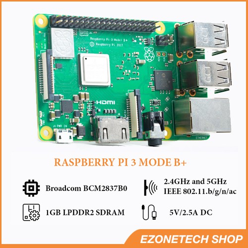 Máy Tính Nhúng Raspberry Pi 3 Mode B+