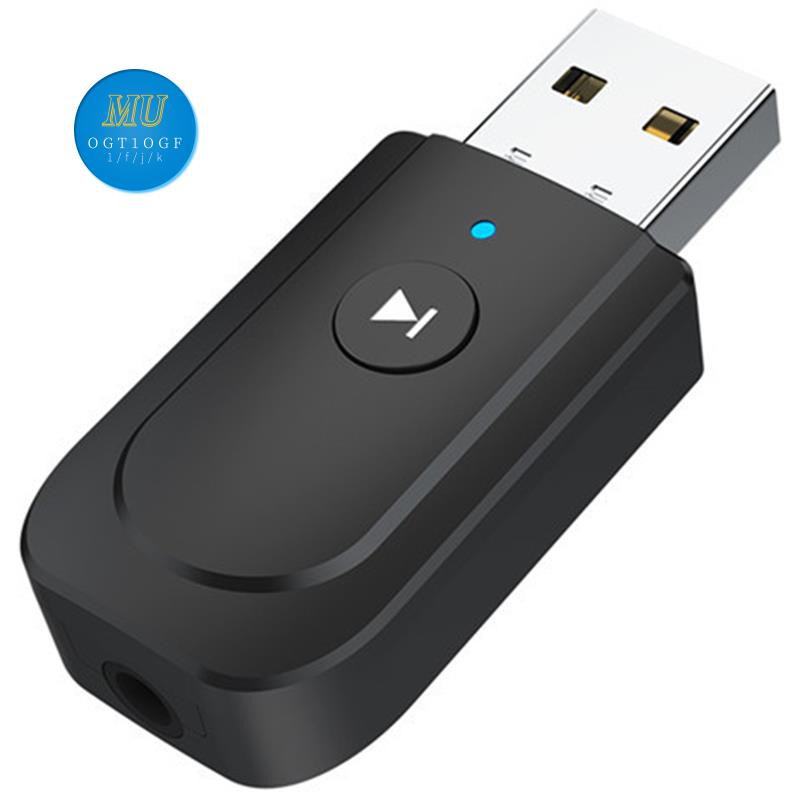 USB Bluetooth 5.0 Adapter Mini 3 in 1 Wireless Music Audio Receiver Transmitter 3.5mm AUX for TV PC Headphones Car