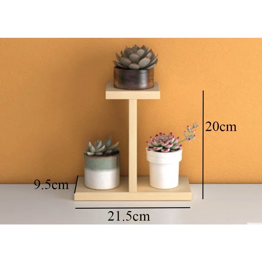 Kệ gỗ 3 VỊ TRÍ để bàn trang trí SEN ĐÁ, để đồ lưu niệm mini. gỗ tự nhiên , kích thước rộng22.cao22.sâu10cm.