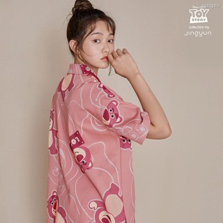 ★☆Bộ đồ ngủ Cotton ngắn tay họa tiết gấu dâu tây Disney dễ thương cho nữ