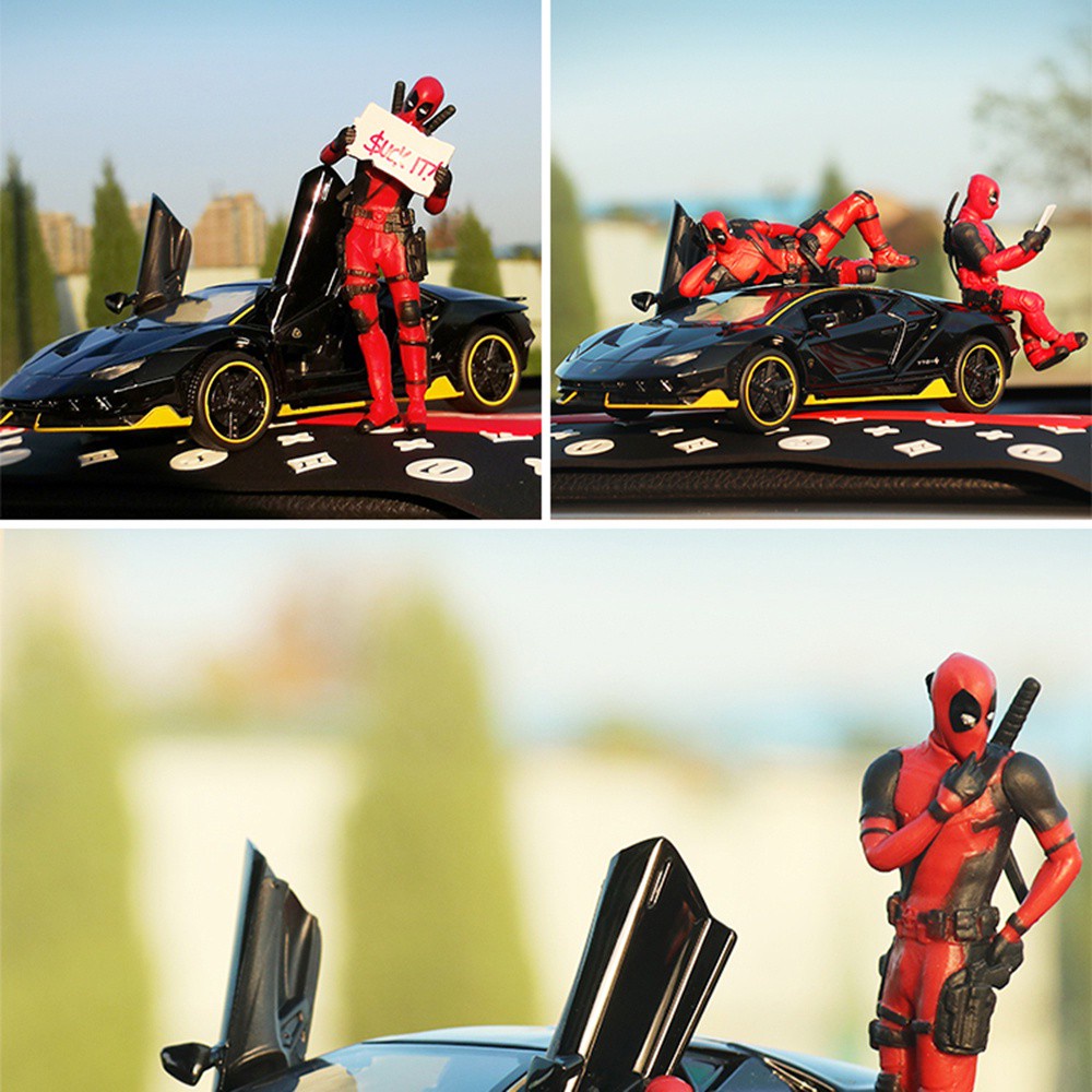 Mô hình nhân vật Deadpool mini thiết kế sáng tạo trang trí nội thất xe hơi