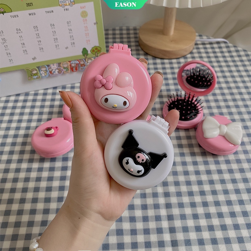 1 Gương Trang Điểm Mini Bỏ Túi Hình Cinnamoroll Hello Kitty Cinnamoroll Và My Melody Đáng Yêu Có Thể Gập Lại Cho Nữ