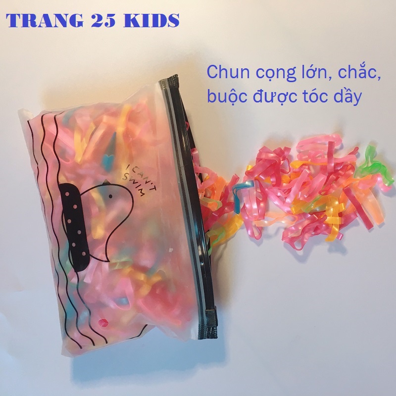 100g Buộc Tóc Chun Loại bản to , chắc, buộc được tóc dầy