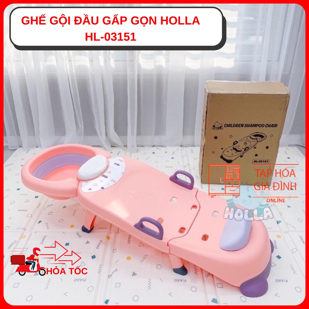 Ghế gội đầu gấp gọn holla chính hãng cho bé