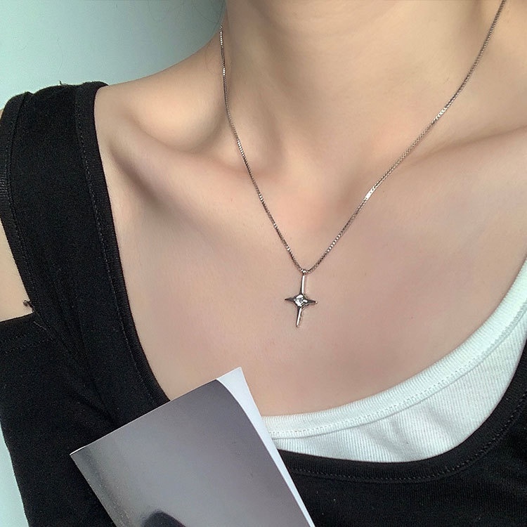 Dây Chuyền Bạc 925 Mặt Thánh Giá Thời Trang Cho Nữ