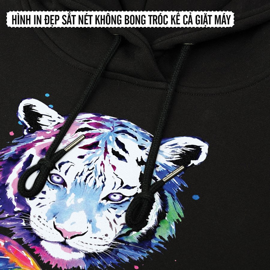 Áo Hoodie Giữ Ấm - Chống Nắng Form Rộng HìnhTiger Watercolor Unisex Nam Nữ Chất Nỉ Dày Dặn BB1343