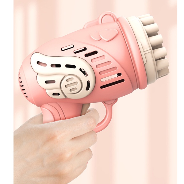 Súng bắn bong bóng xà phòng đồ chơi Dinobaby cho bé thiết kế 23 nòng tặng kèm dung dịch pha bong bóng