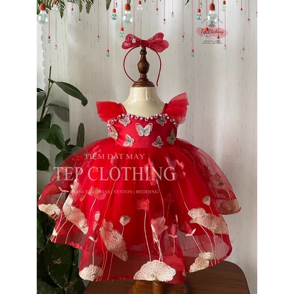 QUINN Đầm Công Chúa Thiết Kế Cho Bé Gái by Tep Clothing- hình thật