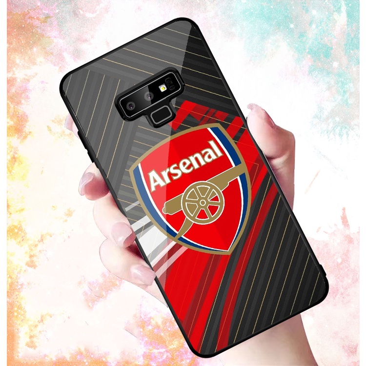 Ốp Lưng SAMSUNG GALAXY NOTE 9 mặt kính cường lực cao cấp In hình Câu Lạc Bộ Bóng Đá