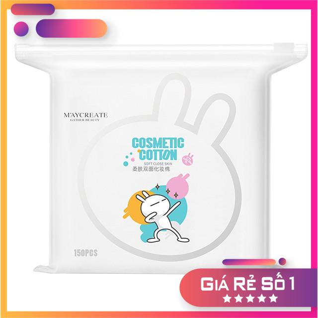 Set Bông Tẩy Trang 150 Miếng Maycreate Thỏ  Soft Close Skin Mẫu Mới