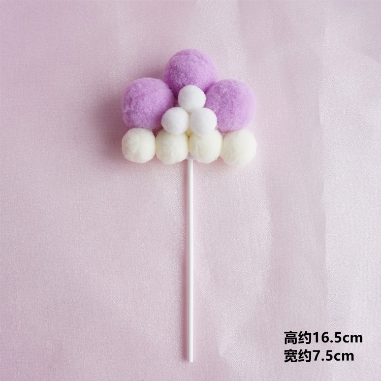 Phụ kiện trang trí bánh kem hình đám mây bằng cotton 3D nhiều màu sắc