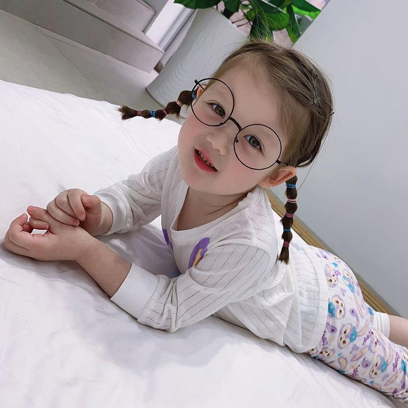 Bộ Đồ Mặc Nhà Vải Cotton Tay Lửng In Hoạt Hình Thời Trang Mùa Hè Cho Bé