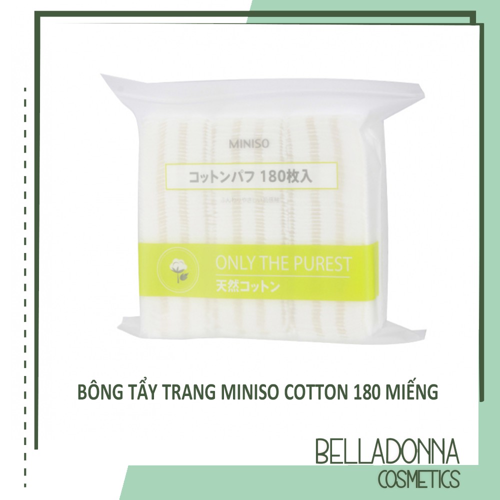 Bông Tẩy Trang Miniso Only The Purest Cotton Pads 180 Miếng