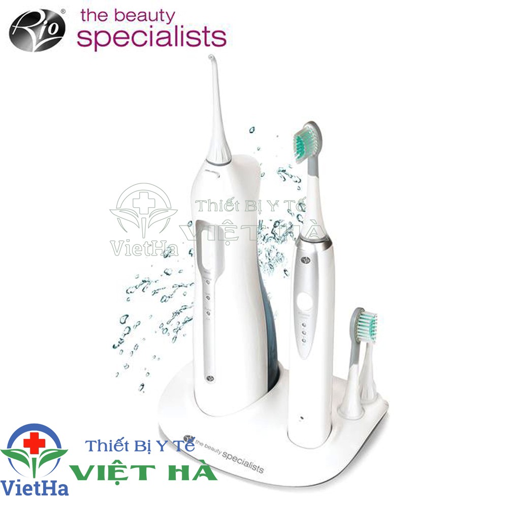 Máy tăm nước kèm bàn chải siêu âm Aquasonic Water Flower and Sonic S31 Toothbrush