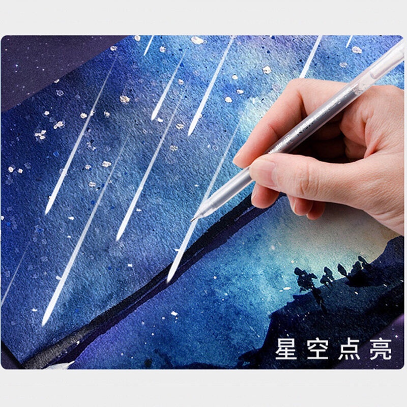 Bộ 3 Bút Mực Gel Mực Trắng Thiết Kế Độc Đáo Tiện Dụng Cho Học Sinh
