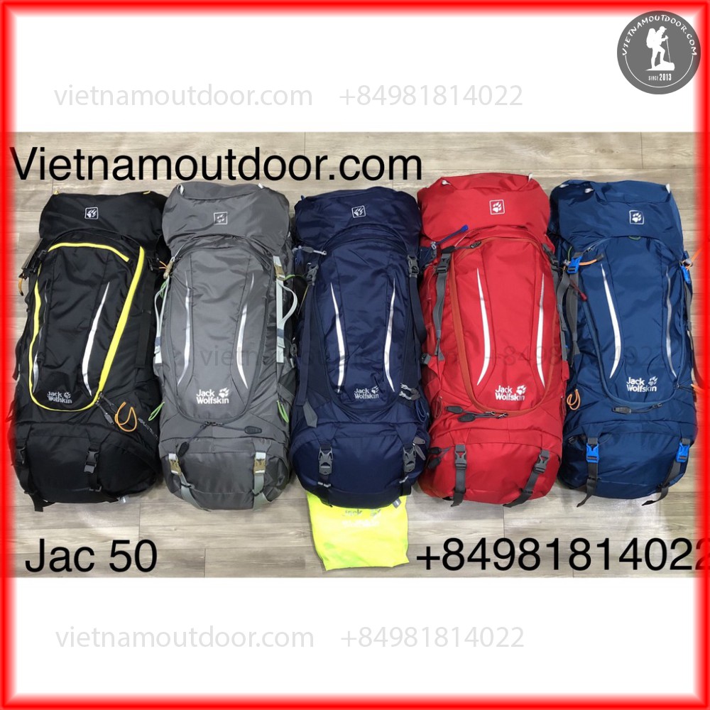 Balo Phượt  - Balo JACK wolfskin highland trail XT 60 đi trekking HÀNG chuẩn