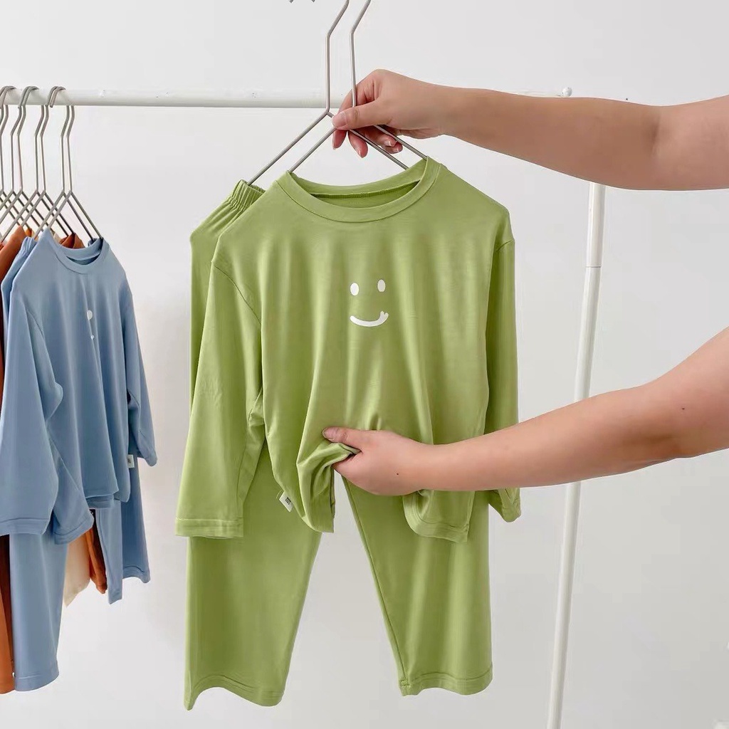 Bộ quần áo dài tay thun lạnh Funny cho bé trai bé gái chất liệu mềm mại cao cấp ATKID VIệt Nam