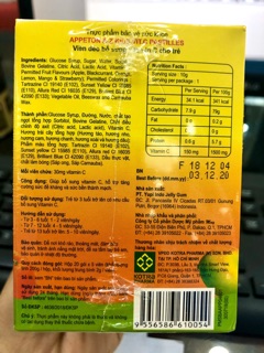 KẸO DẺO VITAMIN C APPETON