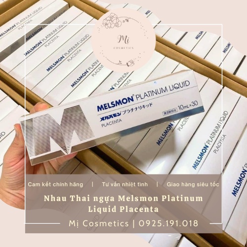 Nhau Thai ngựa Melsmon Platinum Liquid placenta Hộp 30 ống