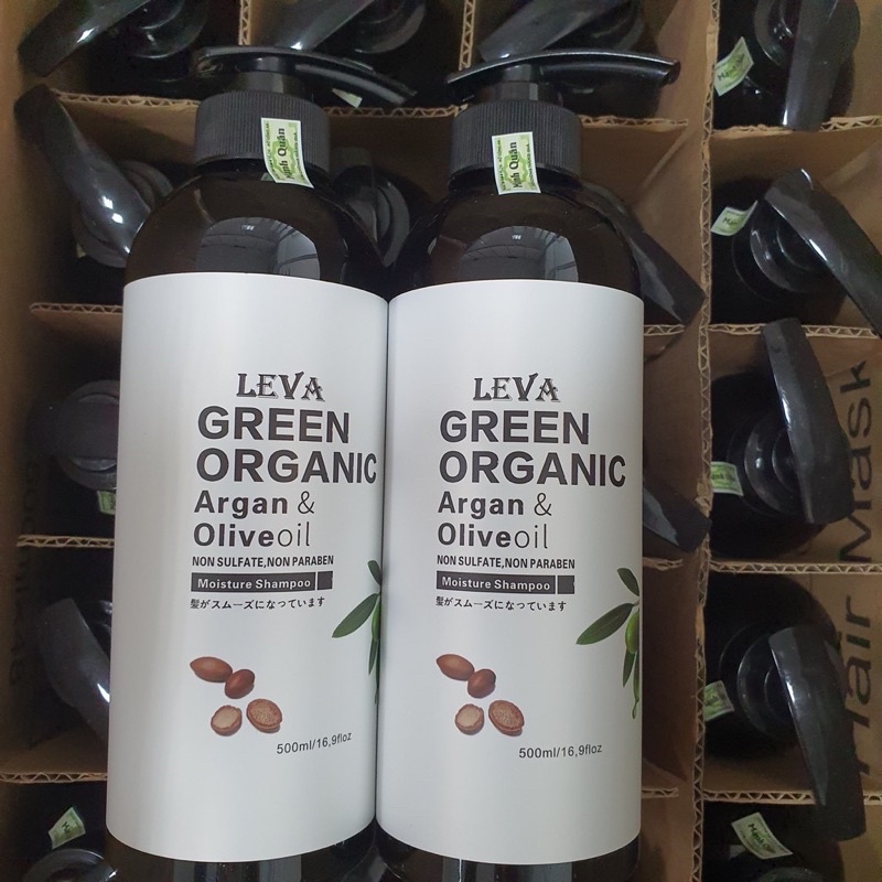 Dầu gội phục hồi hương thơm nước hoa mềm mượt Leva Green Organic 500ml