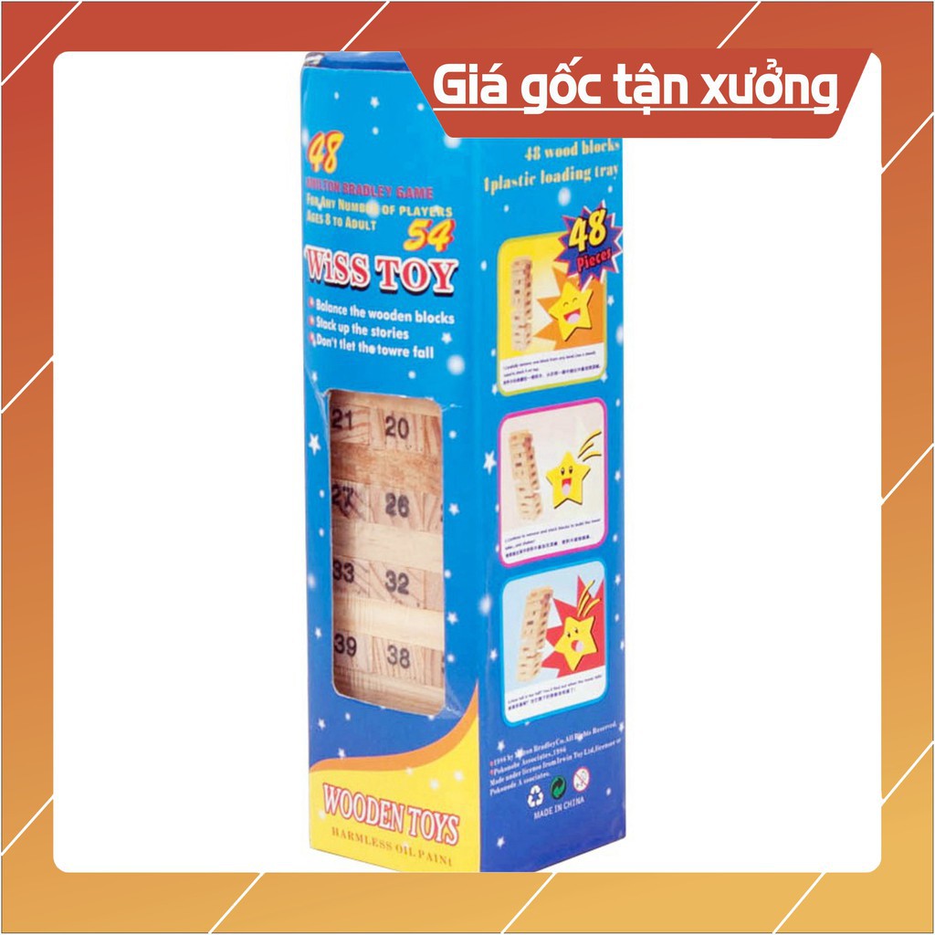 XẢ HÀNG- Bộ đồ chơi rút gỗ 54 thanh mini