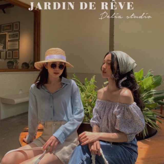 TRỄ VAI HOA CÚC TRẮNG BO EO 8578