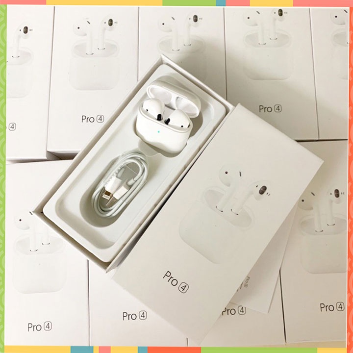 Tai nghe không dây Pro4 bluetooth 5.0 tự động kết nối, phù hợp với mọi điện thoại