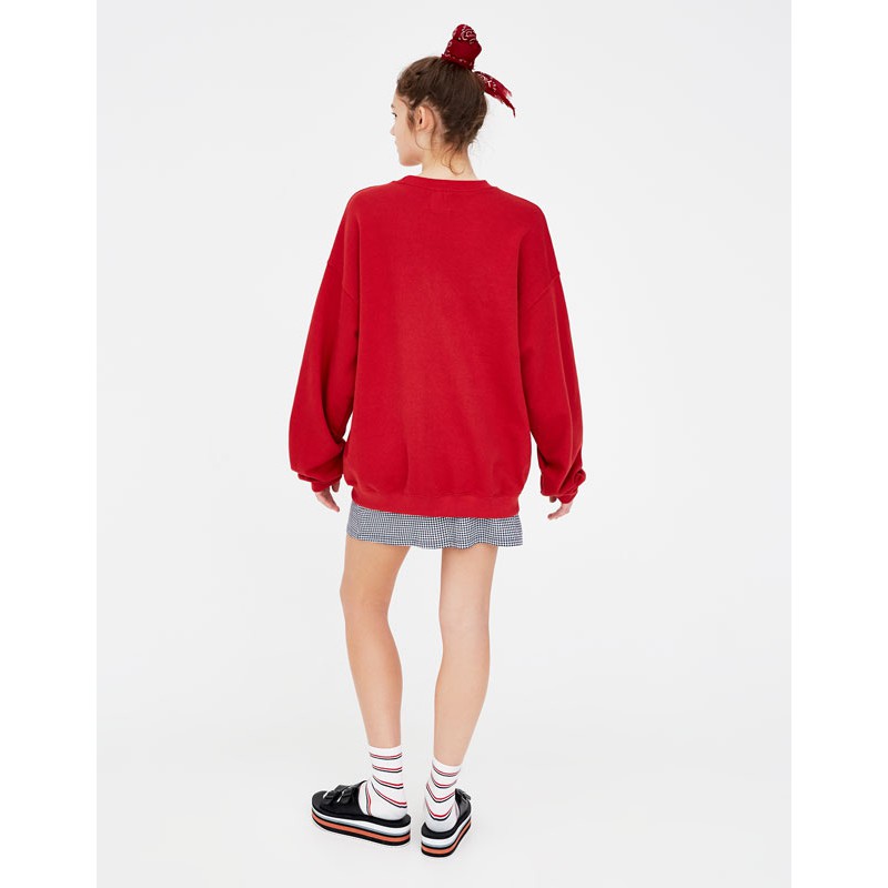 Hoodie slogan đỏ