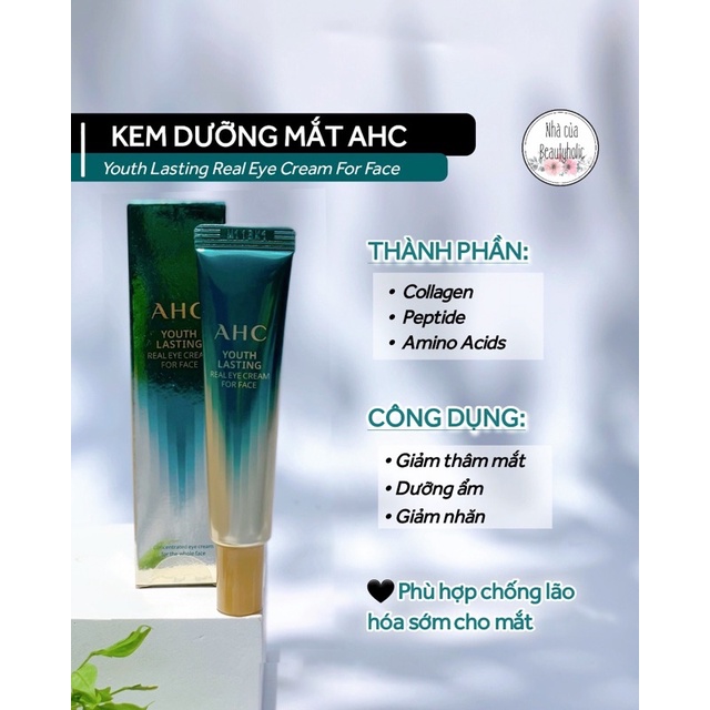 Kem mắt AHC 2021 YOUTH LASTING REAL EYE CREAM FOR FACE