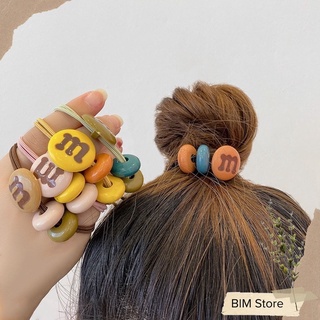 Dây buộc tóc, cột tóc hình viên kẹo M&M ngọt ngào, dễ thương