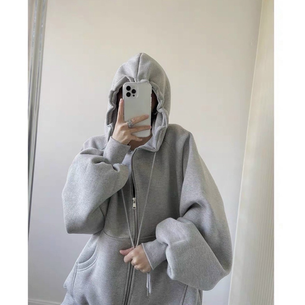 Áo Khoác Nỉ Ngoại Tay Phồng Cánh dơi UNISEX, Áo Khoác Nỉ Fom Rộng Tay Bồng TP45