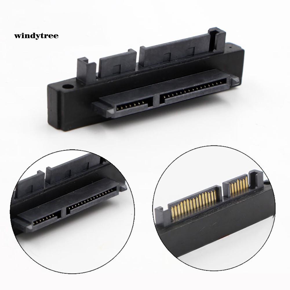 【WDTE】SFF-8482 SAS 22 Pin to 7+15 Pin SATA Male HDD Hard Drive Adapter 90 Degree Angle