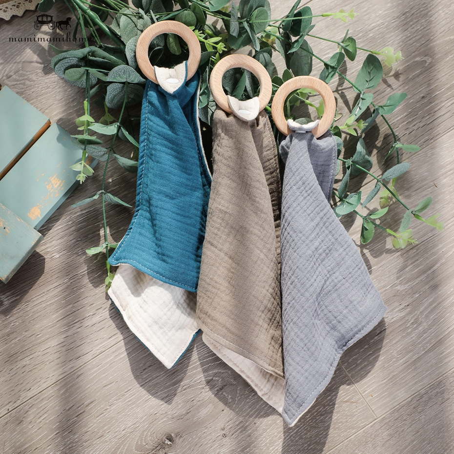 Khăn lau MAMIMAMIHOME vải cotton nguyên chất dễ treo dành cho em bé