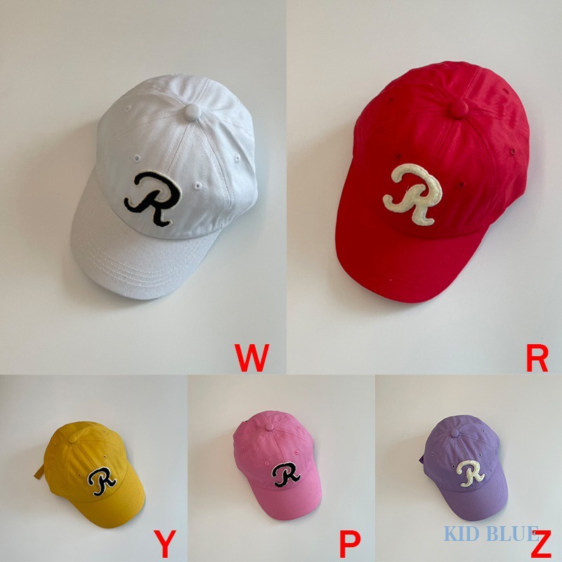 Mũ Lưỡi Trai Màu Trơn Thêu Chữ R Phong Cách Hàn Quốc Thời Trang Xuân Thu Cho Bé Trai