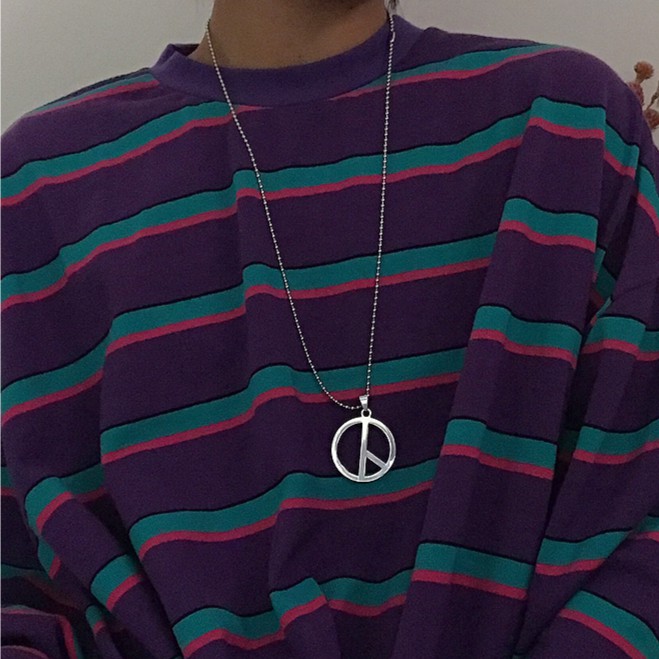 Dây chuyền titan unisex biểu tượng hòa bình GD không gỉ