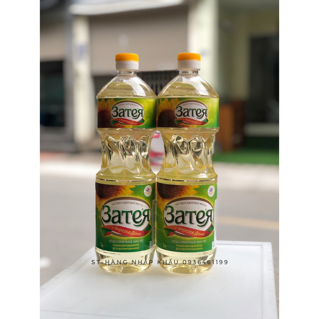 Dầu hướng dương Nga 1L nguyên chất 100% - Dầu hướng dương cao cấp đầy đủ giấy tờ 1 Lít