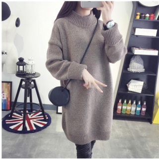 Đầm Len Cổ Lọ Dài Tay Thời Trang Nữ