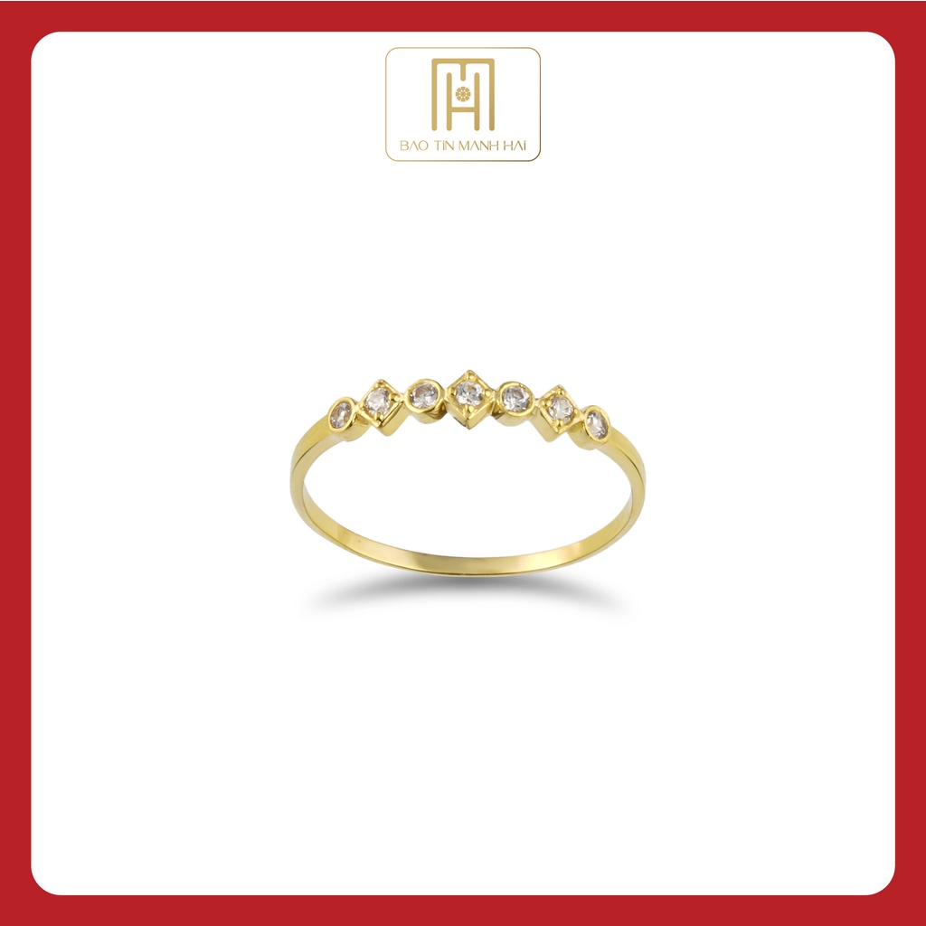 Nhẫn Nữ Vàng 10k Bảo Tín Mạnh Hải Được Thiết Kế Đơn Giản Theo Phong Cách Hàn Quốc Phù Hợp Với Mọi Cá Tính