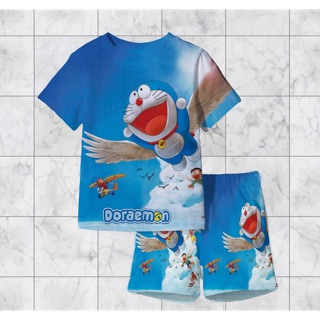 Đồ bộ in 3D đoraemon bay thun lạnh thái 10-60kg