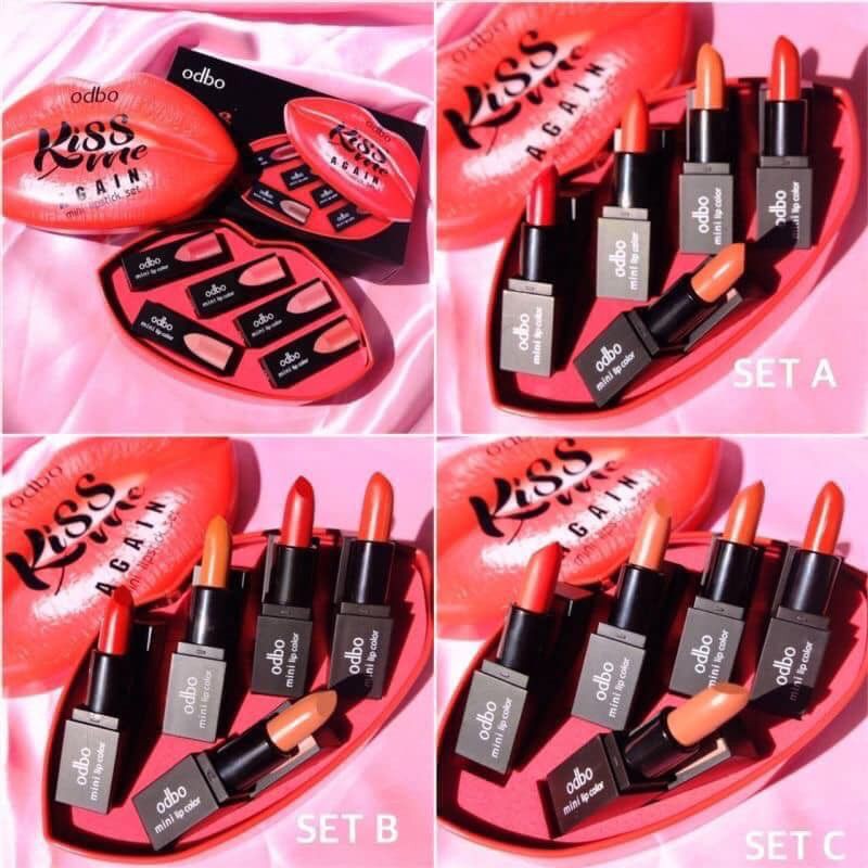 Set Son Odbo Kiss Me Again Mini Lipstick OD525