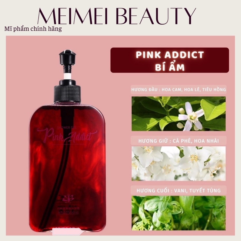 Sữa tắm nước hoa PiNK ADDICT 420ML DIY tự pha Hương thơm quyến rũ và bí ẩn Lưu hương lâu dưỡng ẩm sáng da mờ thâm ST02 | BigBuy360 - bigbuy360.vn