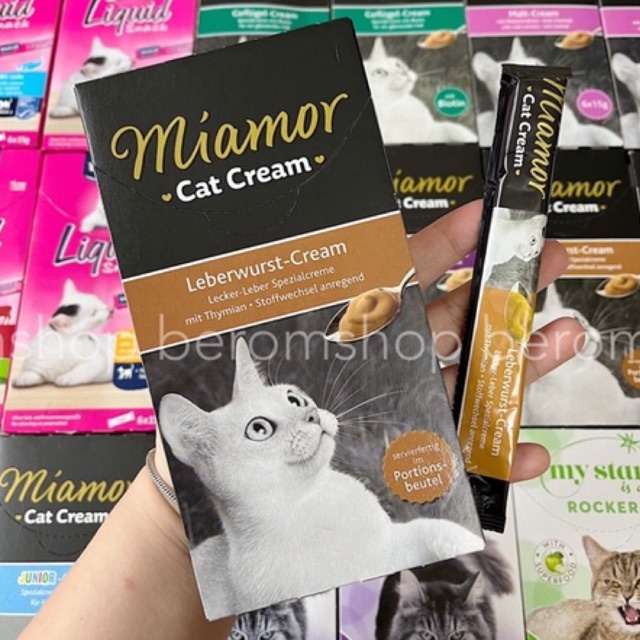 SÚP THƯỞNG CHO MÈO MIAMOR CAT SNACK CREAMS 7 VỊ 15G CỰC NGON NHẬP ĐỨC GIÁ CỰC RẺ