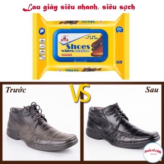 Khăn giấy lau giày sneaker thần thánh , Khăn Giấy Ướt Lau Giày Siêu Sạch SNEAKER, Hộp 30 Tờ Không Hoá Chất