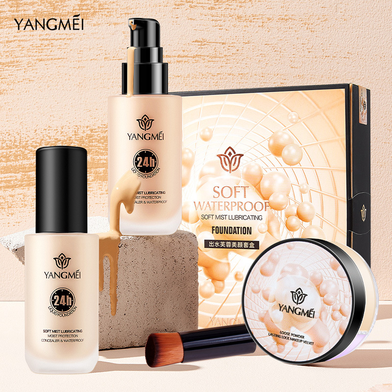 (Hàng Mới Về) Bộ Kem Nền Dạng Lỏng Che Khuyết Điểm Nhẹ Trong Suốt | BigBuy360 - bigbuy360.vn