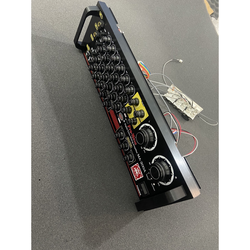 Bộ pre mặt trước amply đầy đủ phụ kiện mic 8 volume chống hú echo 50195 + reverb