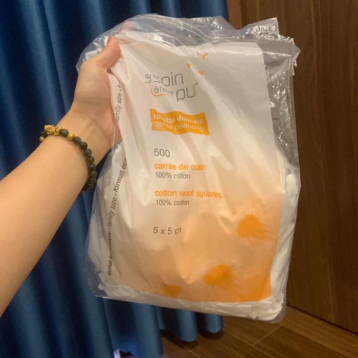 BỊCH 500 MIẾNG BÔNG TẨY TRANG TETRA LE SOIN LARETAT PUR