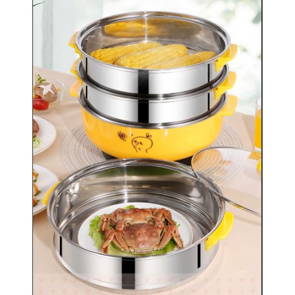Nồi Hấp Điện Gia Đình Đa Năng 3 Tầng Công Suất Lớn Hấp Tạo Tác Hấp Bánh Mì1Tầng-Nồi Hấp Điện Đa Lớp