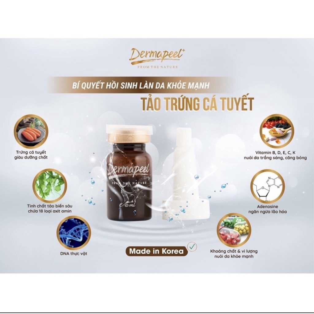 H04 Vi Kim Tảo Biển Dermapeel Trứng Cá Tuyết Hàn Quốc - Serum Peel Da Phục Hồi Da Mụn Tiêu Chuẩn Spa