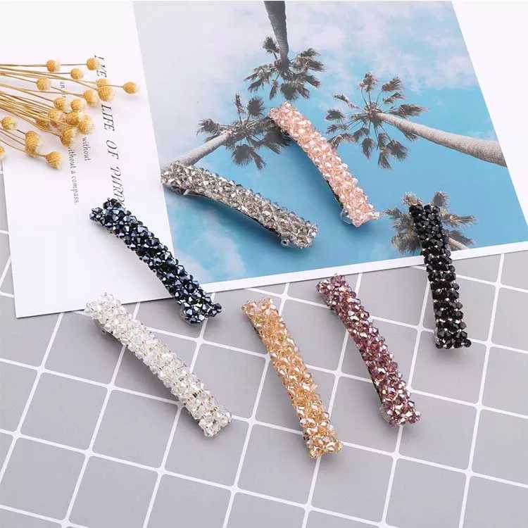 Phụ Kiện Kẹp Tóc Đuôi Cá Đính Đá Pha Lê Lấp Lánh Phong Cách Hàn Quốc Tinh Tế