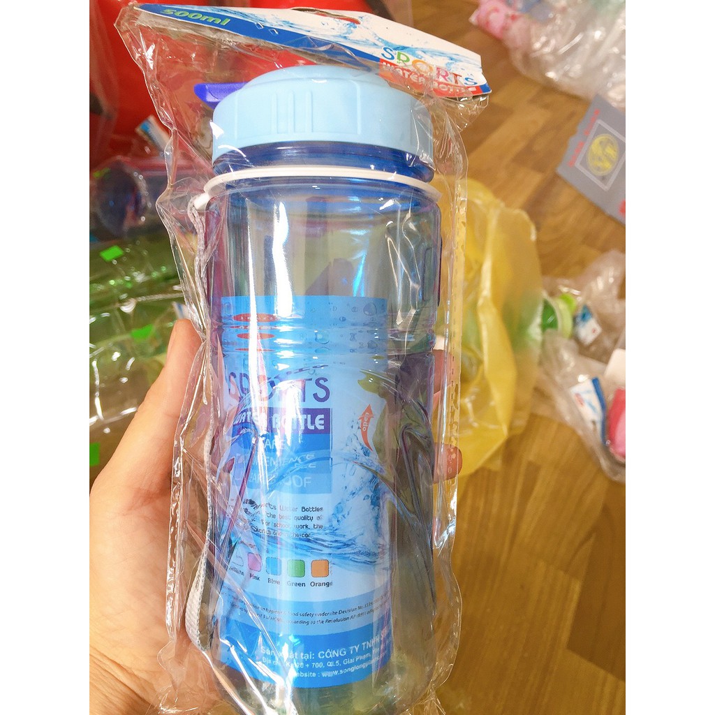 Bình nước cá nhân 500ml - 750ml - 1000ml Nhựa Song Long an toàn